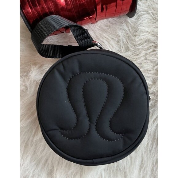 Black Lululemon 4” Round Coin Purse, 1.75” Wide “Items of Importance” Belt Bag - Picture 5 of 10